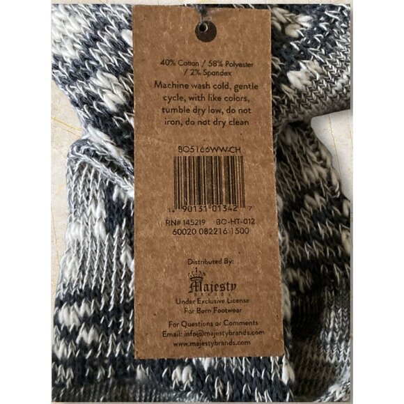 Born Over The Knee Knit Socks Size 9-11 Gray & White NEW Boot Socks - Picture 3 of 3